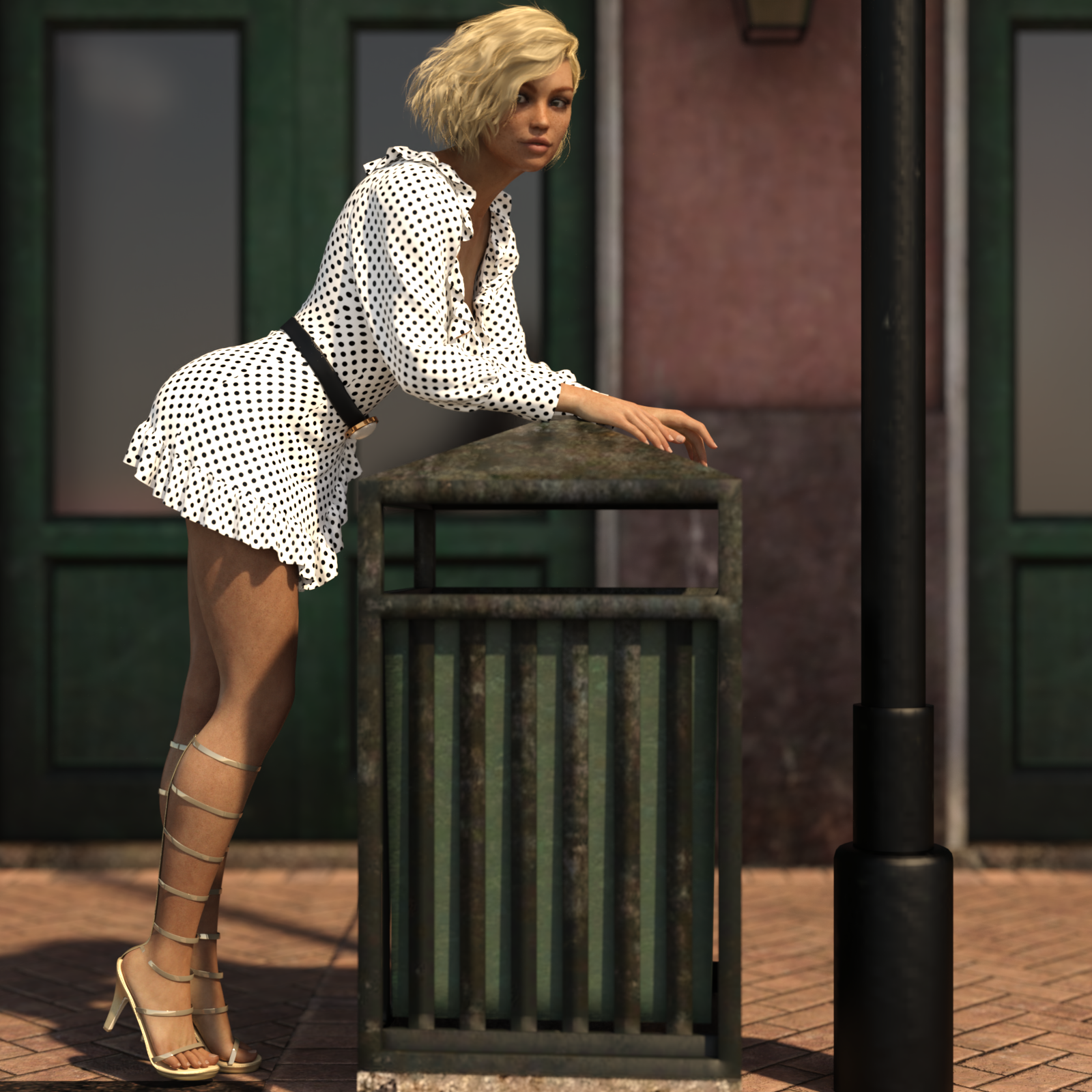 dForce PolkaDot Mini Dress by N/A