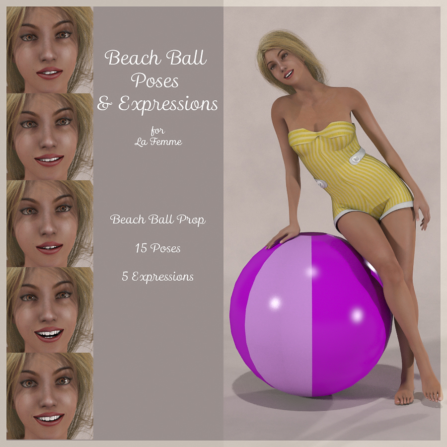 LF BeachBall Poses and Expressions by N/A