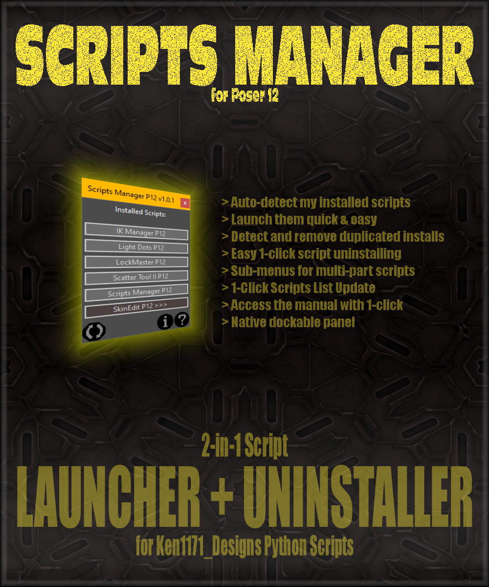 Script Manager for Poser 12 by N/A