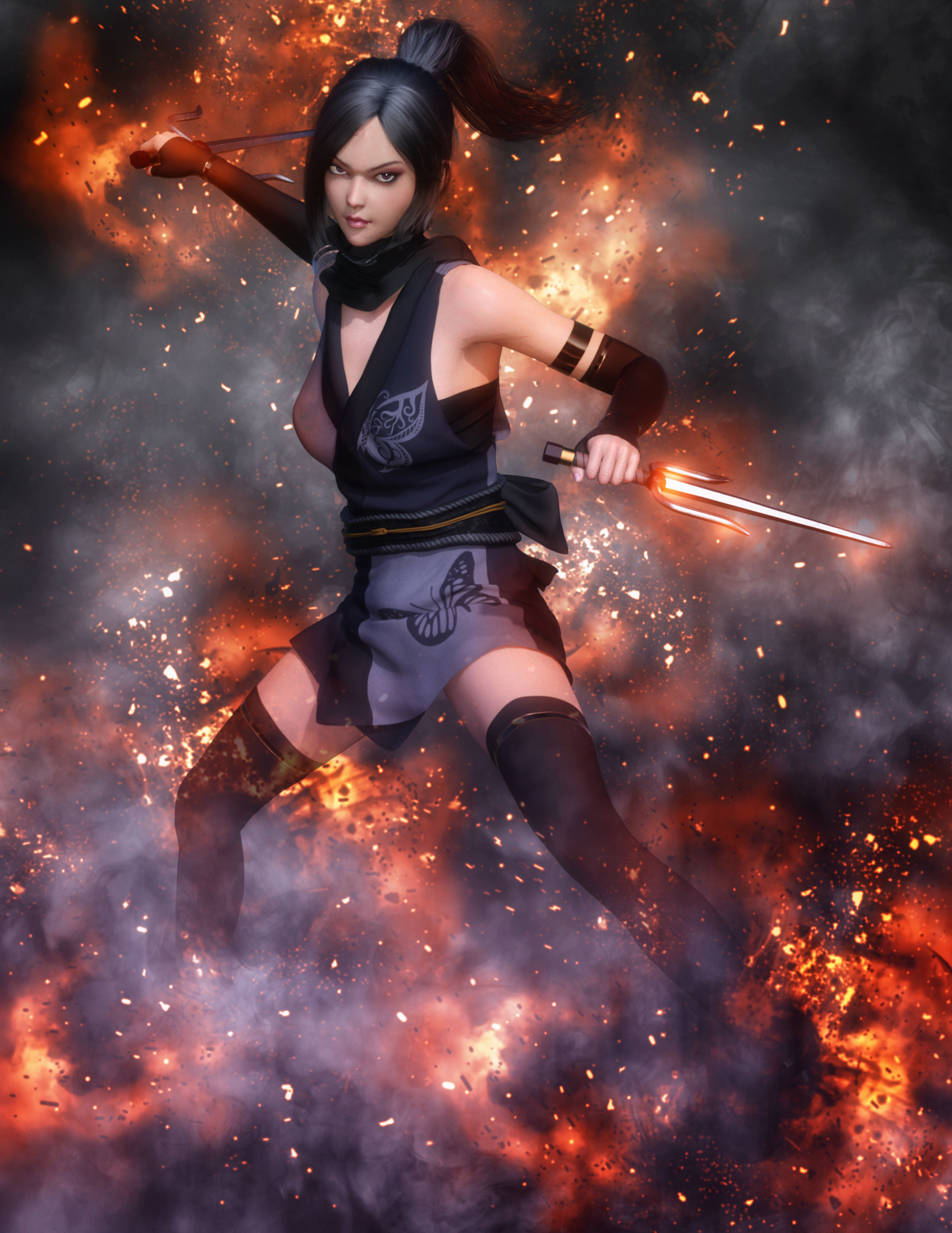 Fantasy Anime Poses X _ Daggers poses for G8F G8M by N/A