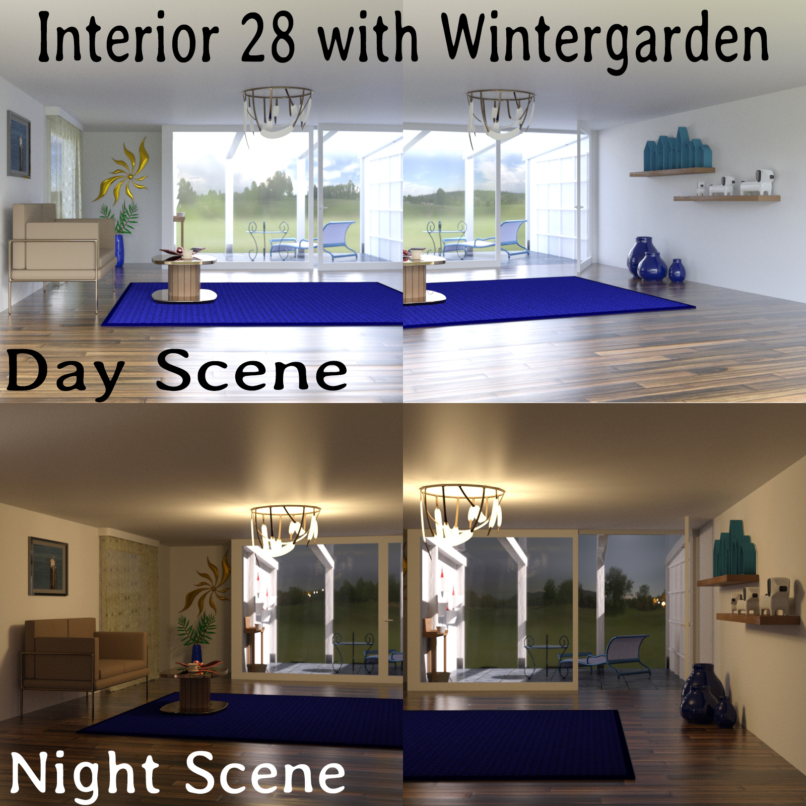 Interior 28 with Wintergarden for DAZ Studio by N/A