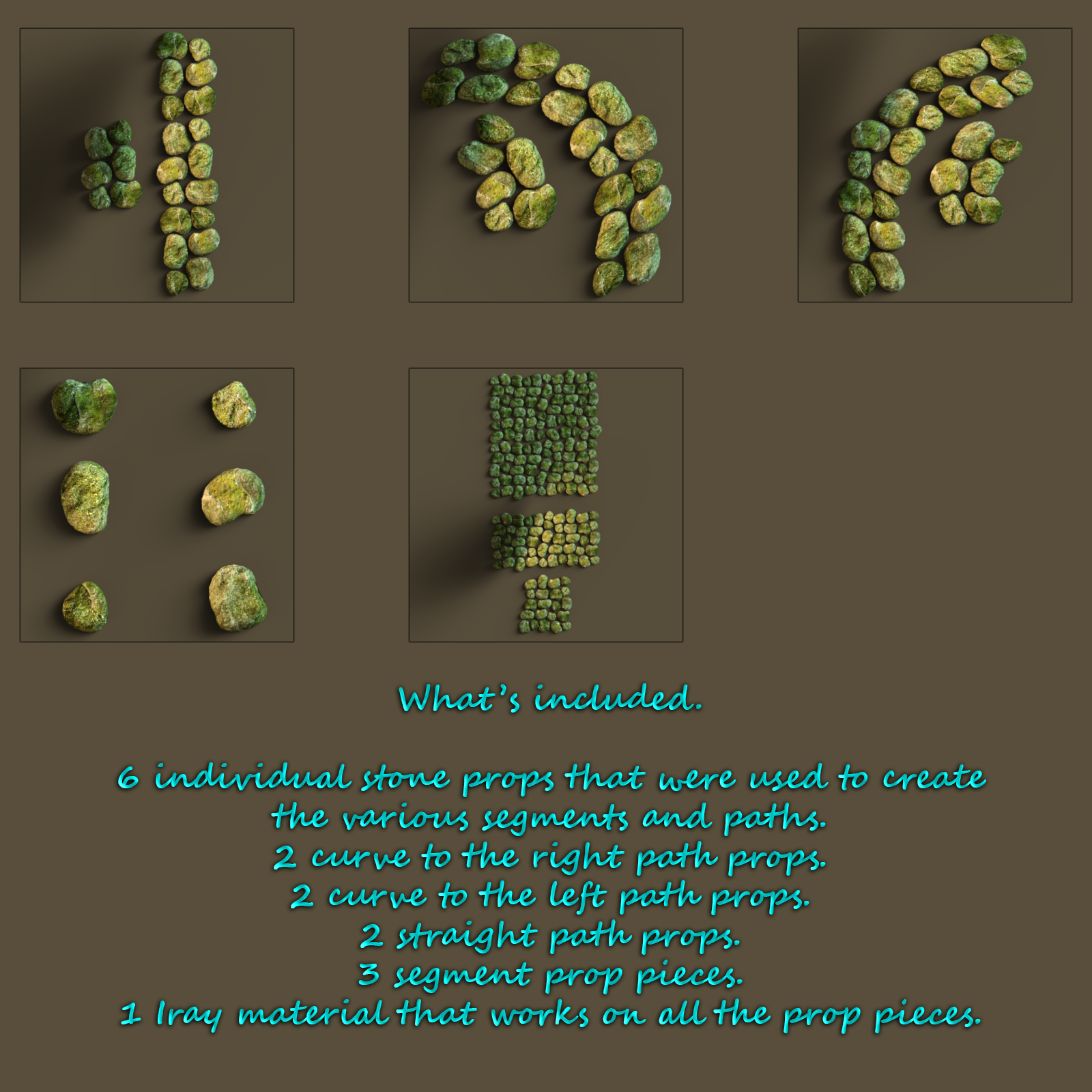 Mossy Stone Path Kit by N/A