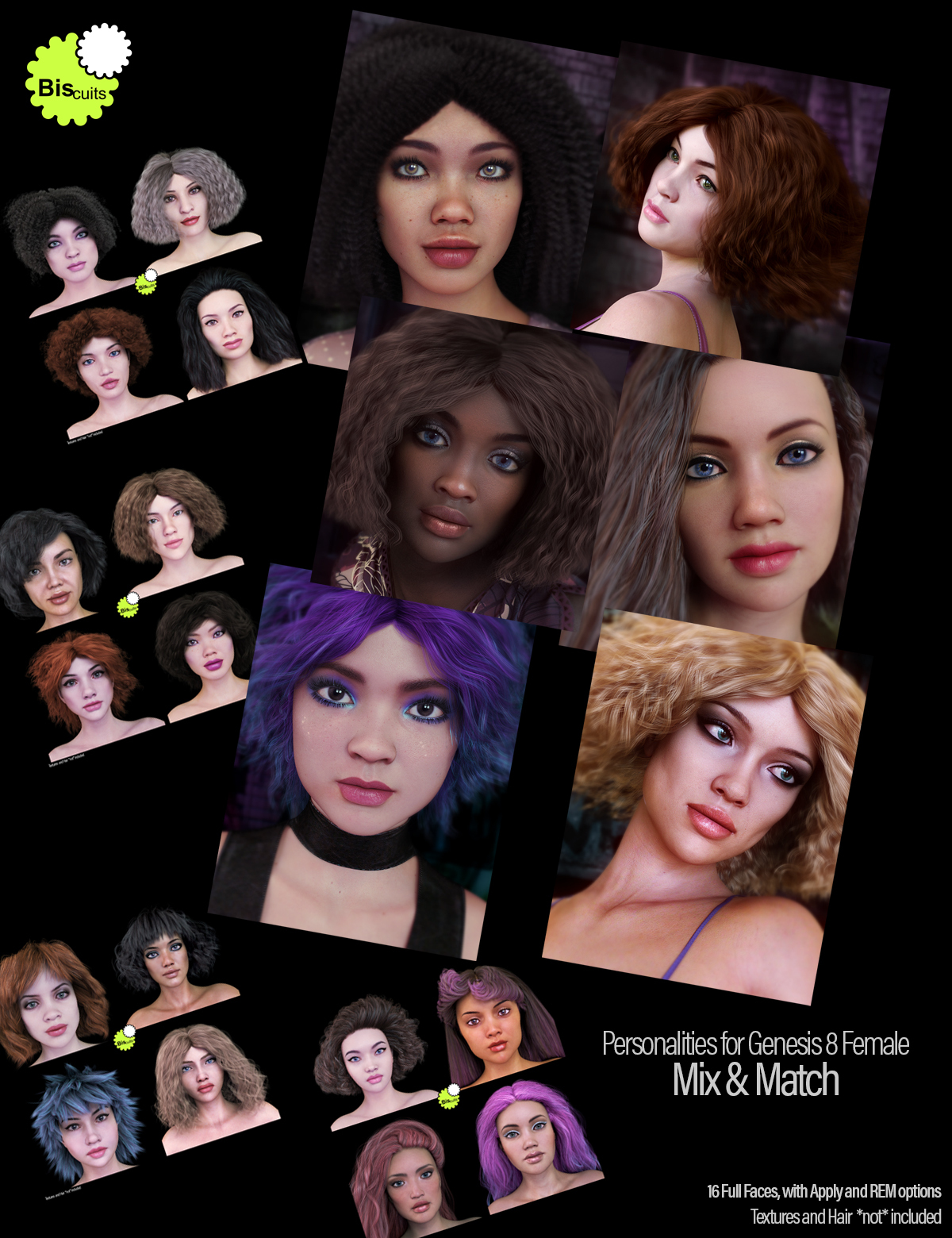 Biscuits Personalities for Genesis 8 Female by N/A