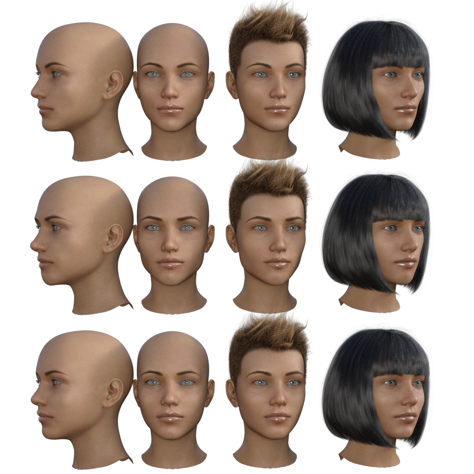 Adult Female Faces Morphs for G8F and G8.1F by N/A