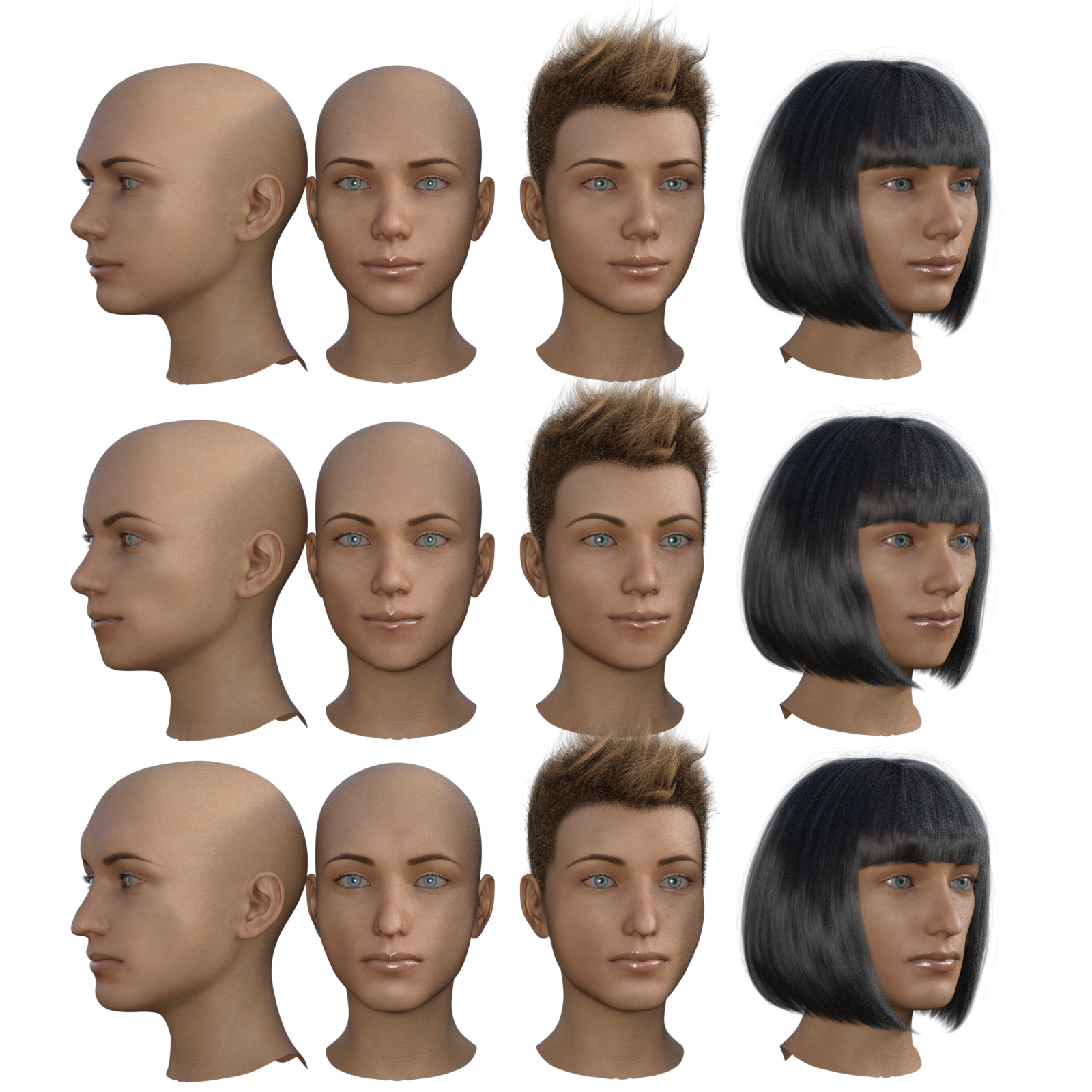 Adult Female Faces Morphs for G8F and G8.1F by N/A
