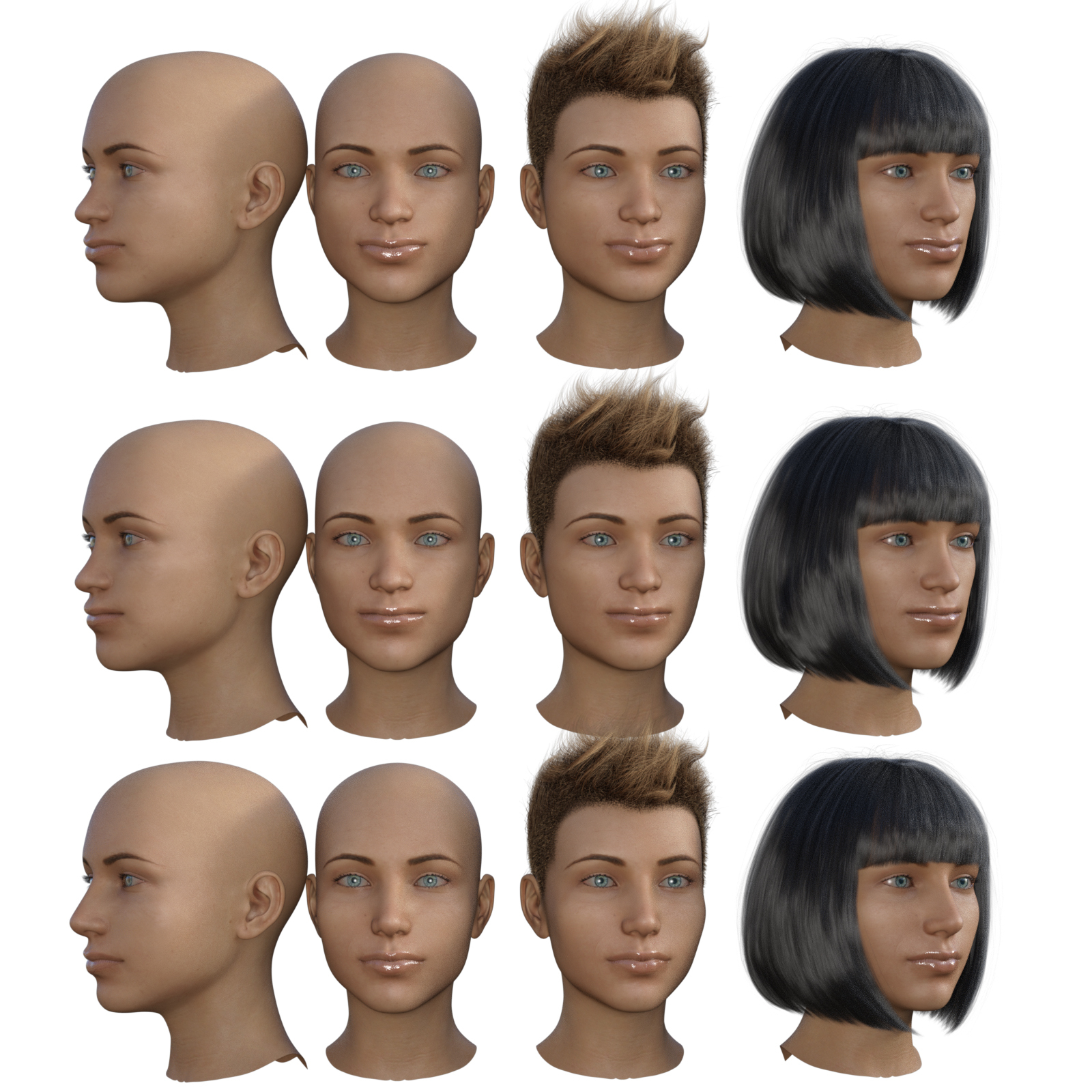Adult Female Faces Morphs for G8F and G8.1F by N/A