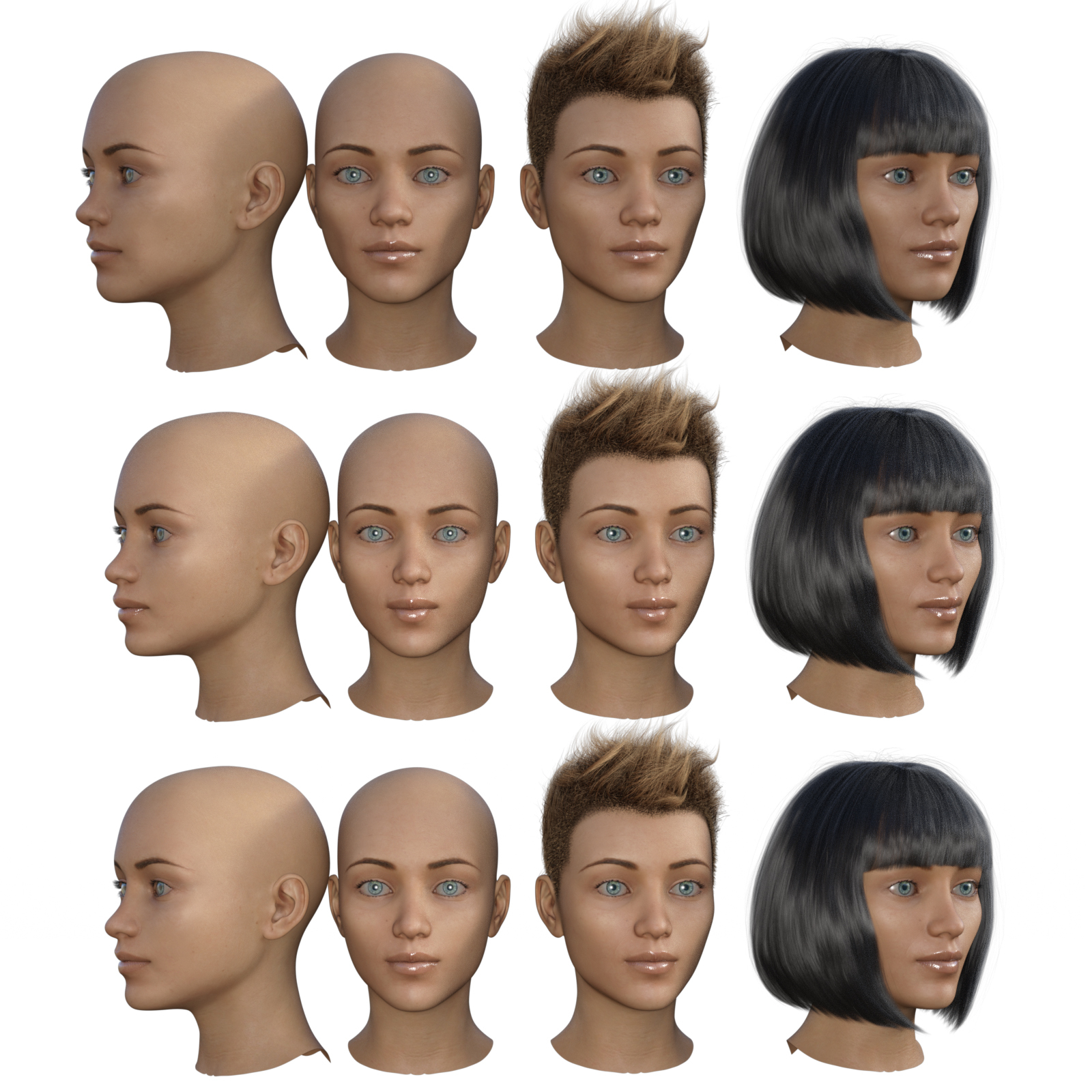 Adult Female Faces Morphs for G8F and G8.1F by N/A