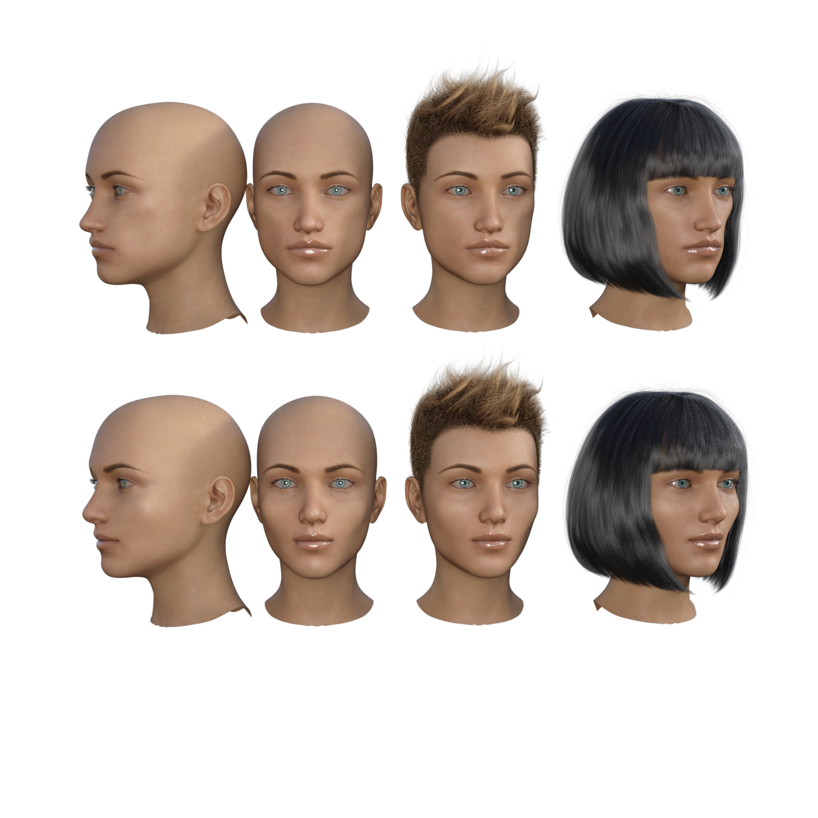 Adult Female Faces Morphs for G8F and G8.1F by N/A