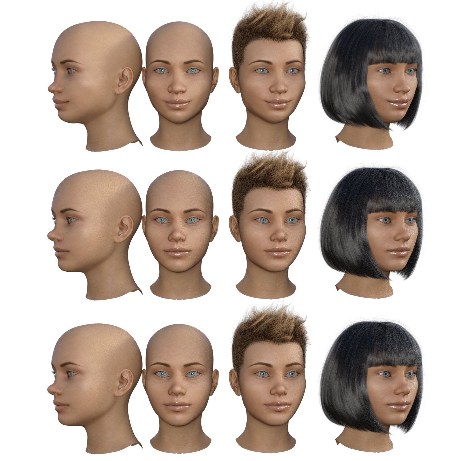 Teen Female Faces Morphs for G8F and G8.1F by N/A