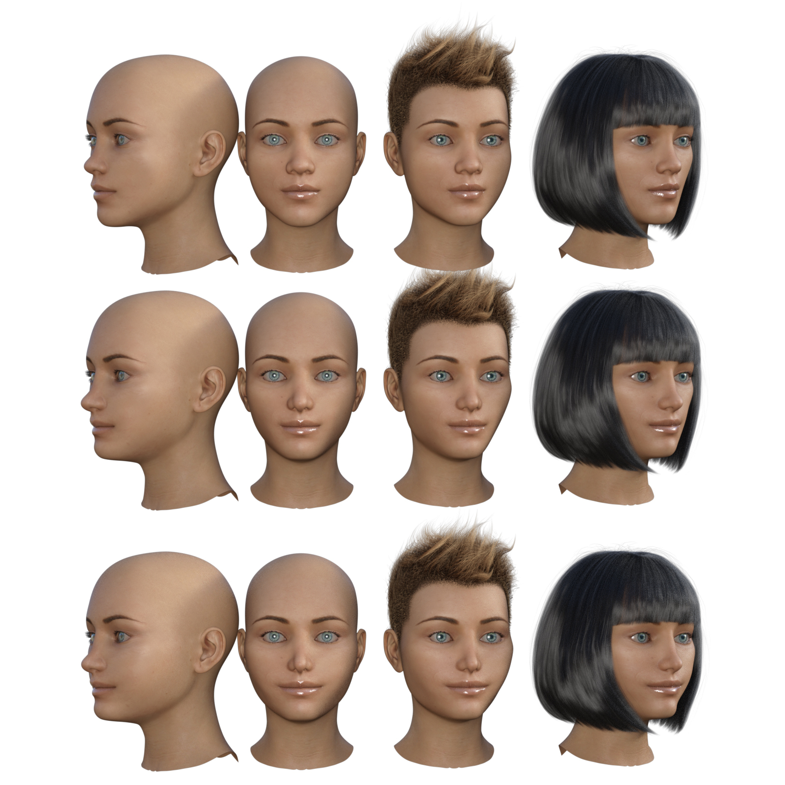 Teen Female Faces Morphs for G8F and G8.1F by N/A
