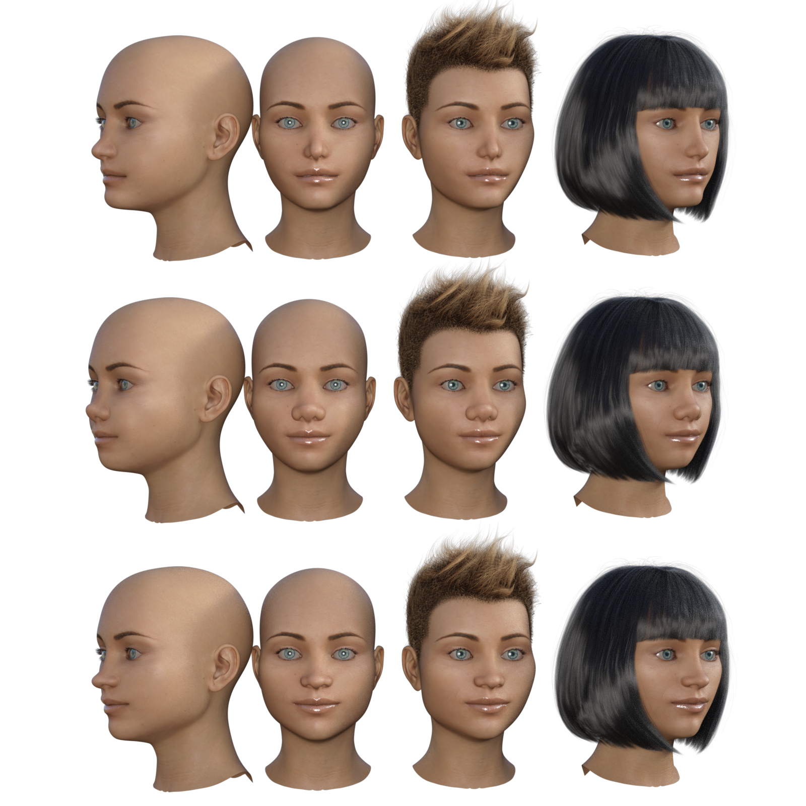 Teen Female Faces Morphs for G8F and G8.1F by N/A