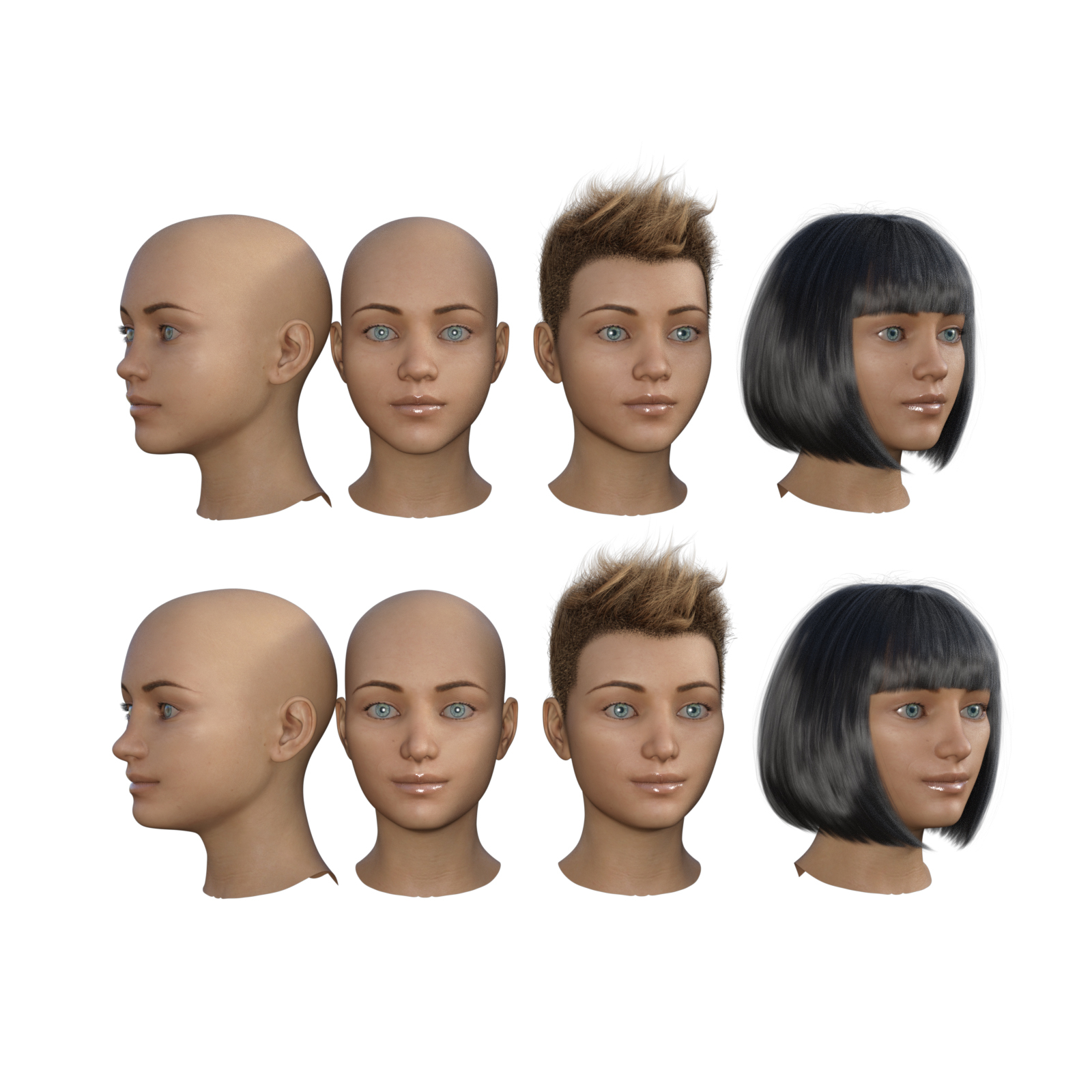 Teen Female Faces Morphs for G8F and G8.1F by N/A