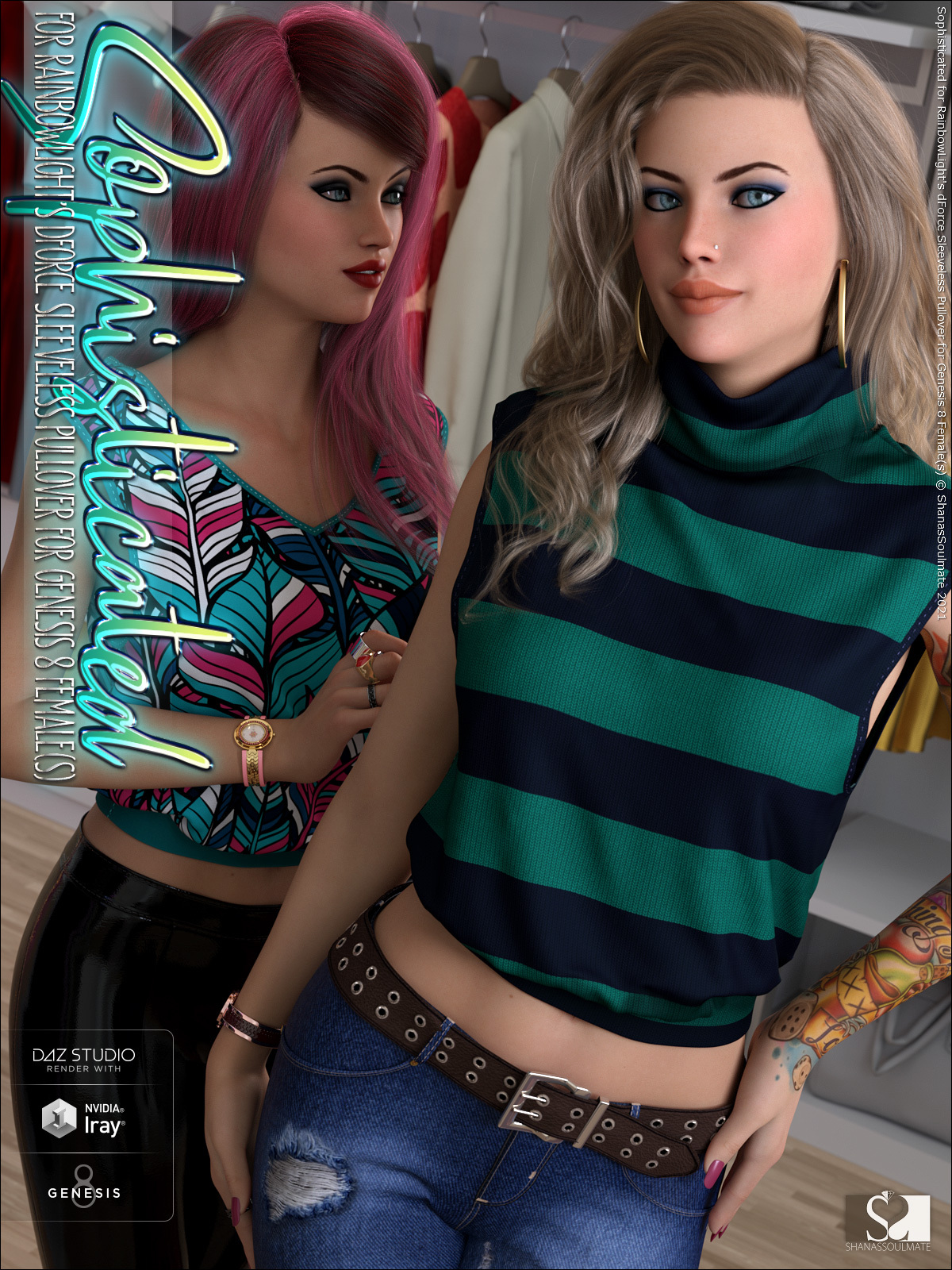 Sophisticated for dForce Sleeveless Pullover for Genesis 8 Female by N/A