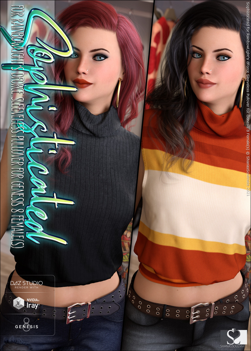 Sophisticated for dForce Sleeveless Pullover for Genesis 8 Female by N/A