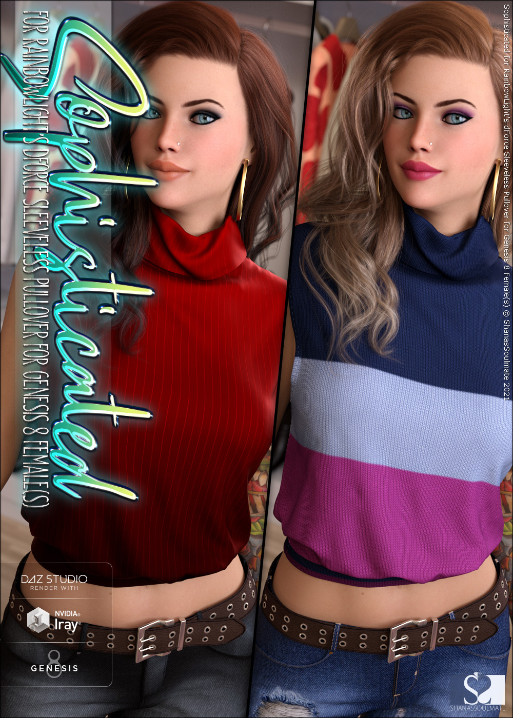 Sophisticated for dForce Sleeveless Pullover for Genesis 8 Female by N/A