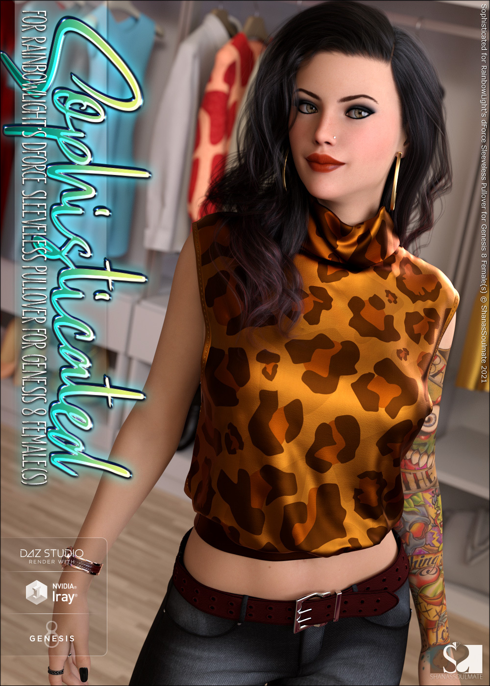 Sophisticated for dForce Sleeveless Pullover for Genesis 8 Female by N/A