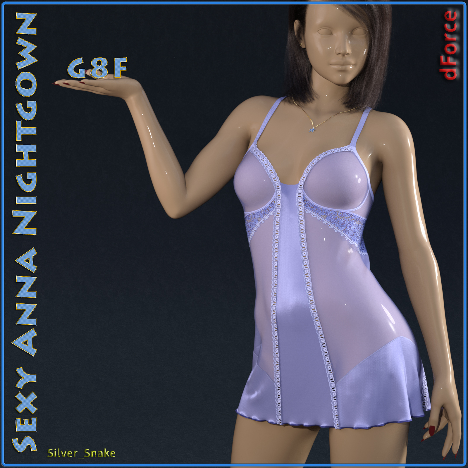 dForce Sexy Anna Nightgown for G8F and G8.1F by N/A