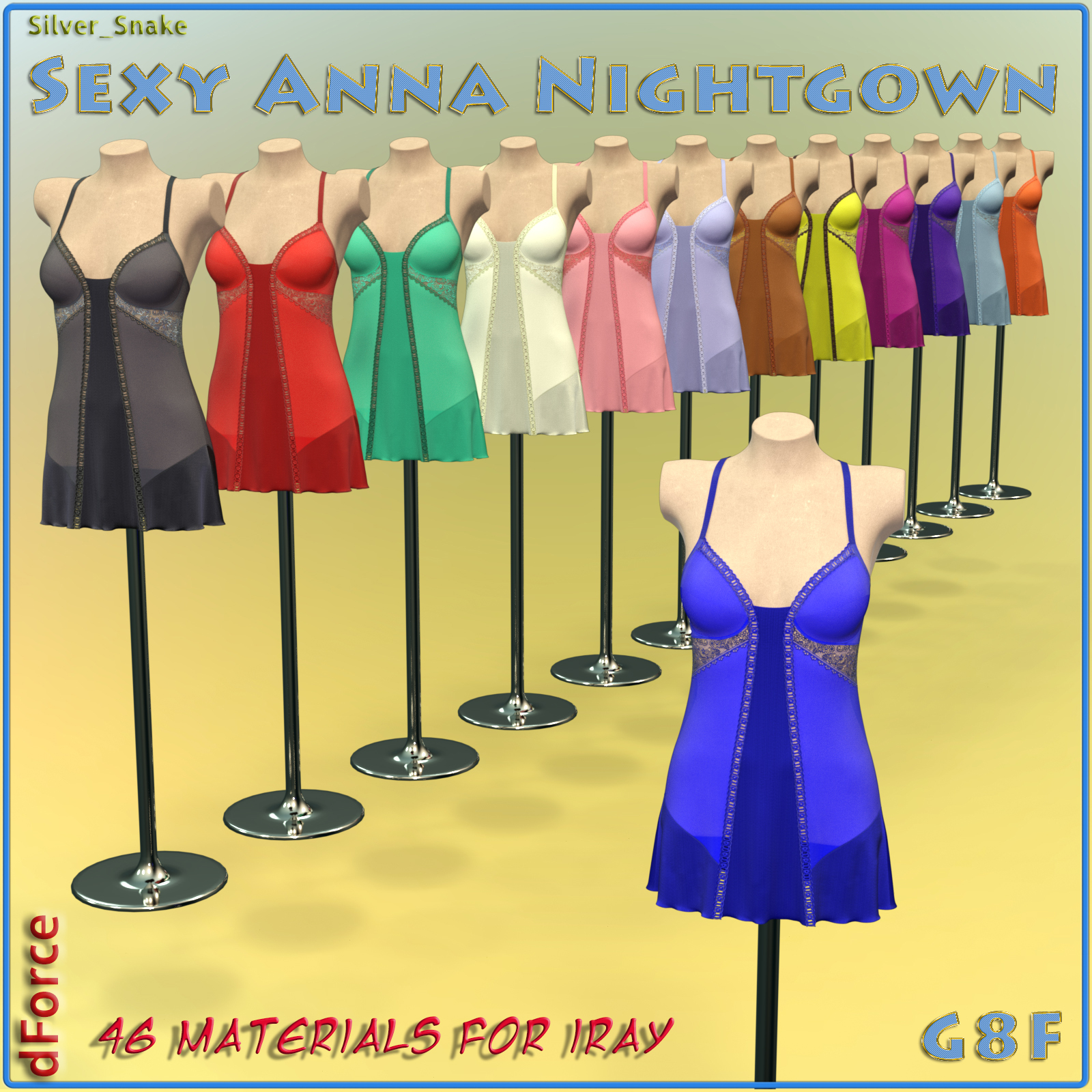 dForce Sexy Anna Nightgown for G8F and G8.1F by N/A