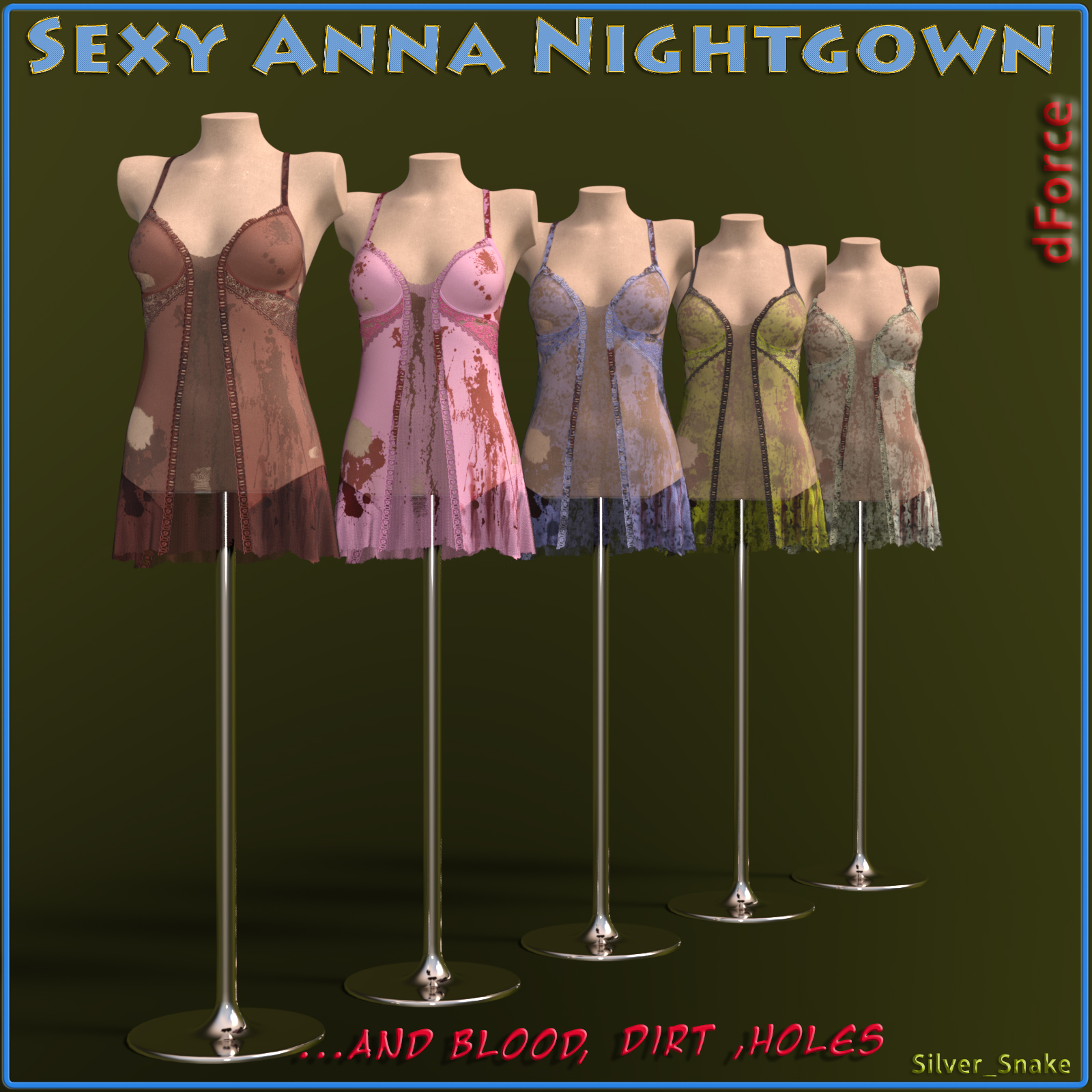 dForce Sexy Anna Nightgown for G8F and G8.1F by N/A