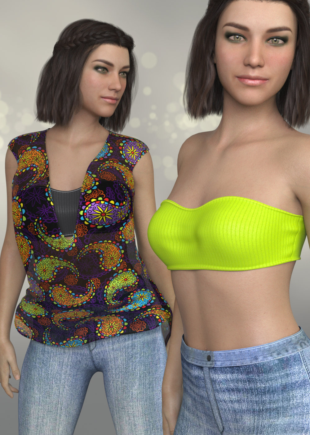Chilla Top Set for Genesis 8 Female by N/A