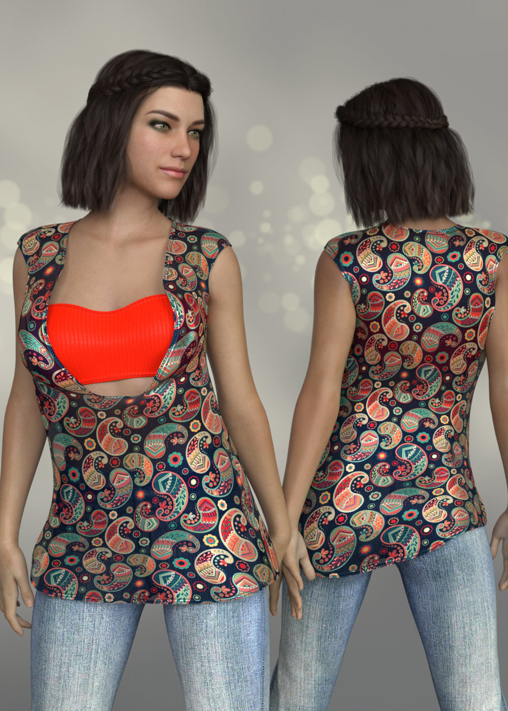 Chilla Top Set for Genesis 8 Female by N/A