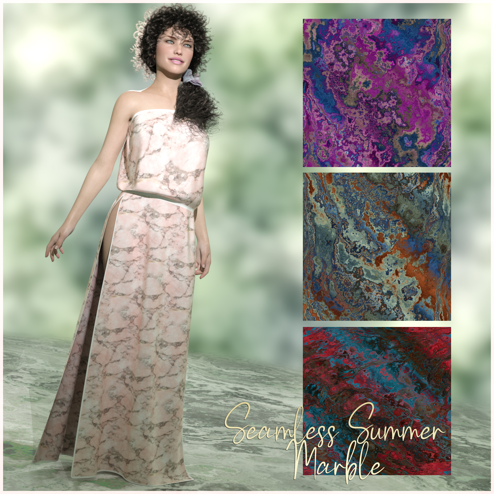 Seamless Summer Marble by N/A