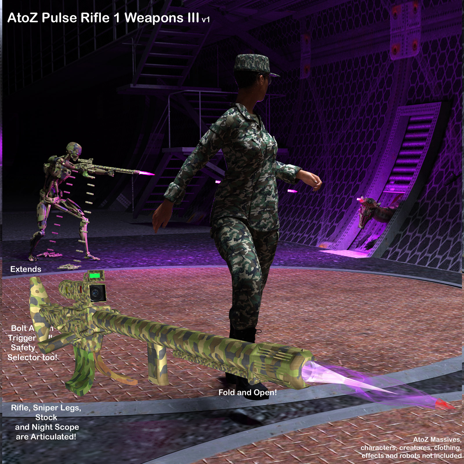 AtoZ Pulse Rifle 1 Poser Weapons III v1 by N/A