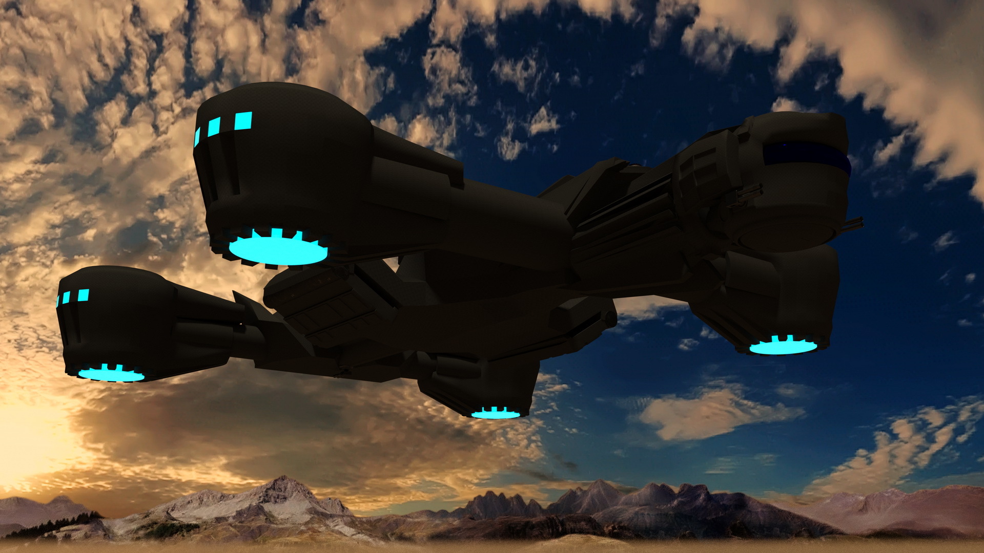 Rhino Drop Ship-Drone for Daz Studio by N/A