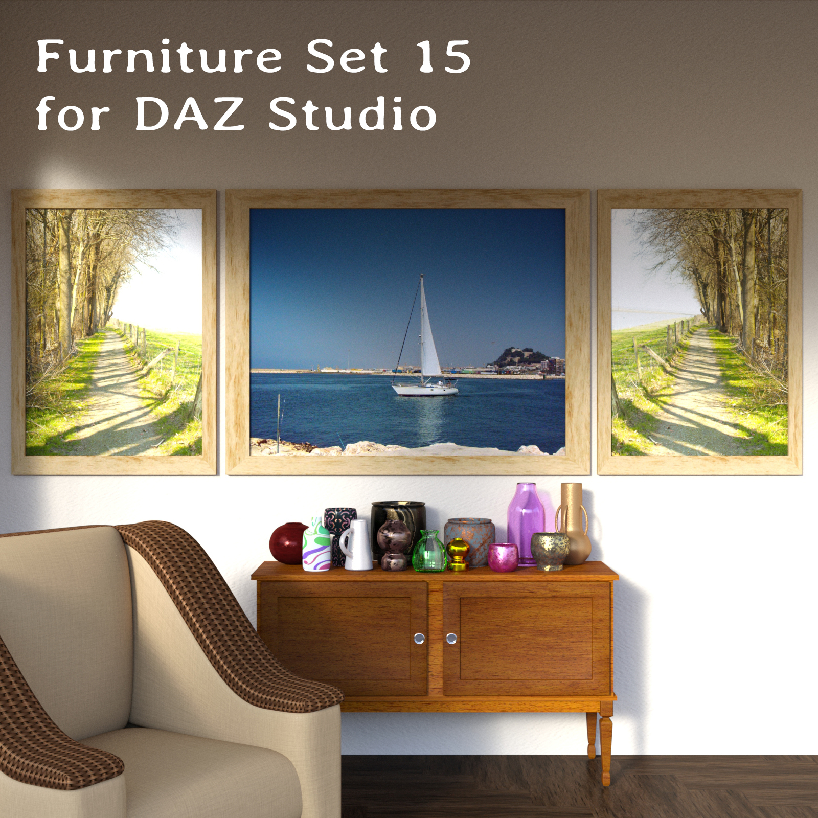 Furniture Set 15 for DAZ Studio by N/A
