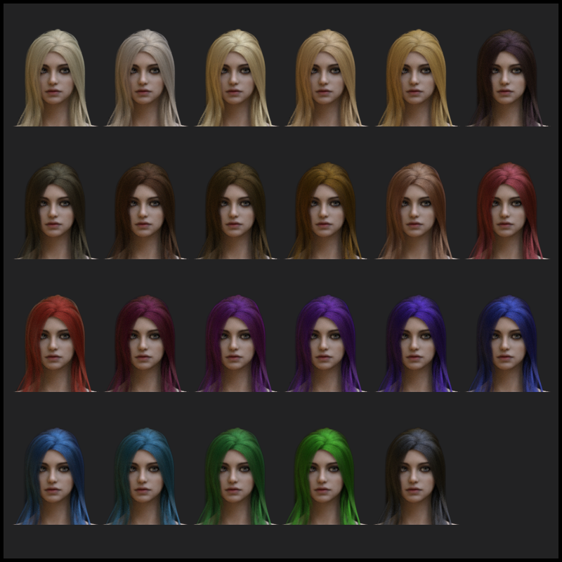 SE Hair for Genesis 8 and 8.1 Female by N/A