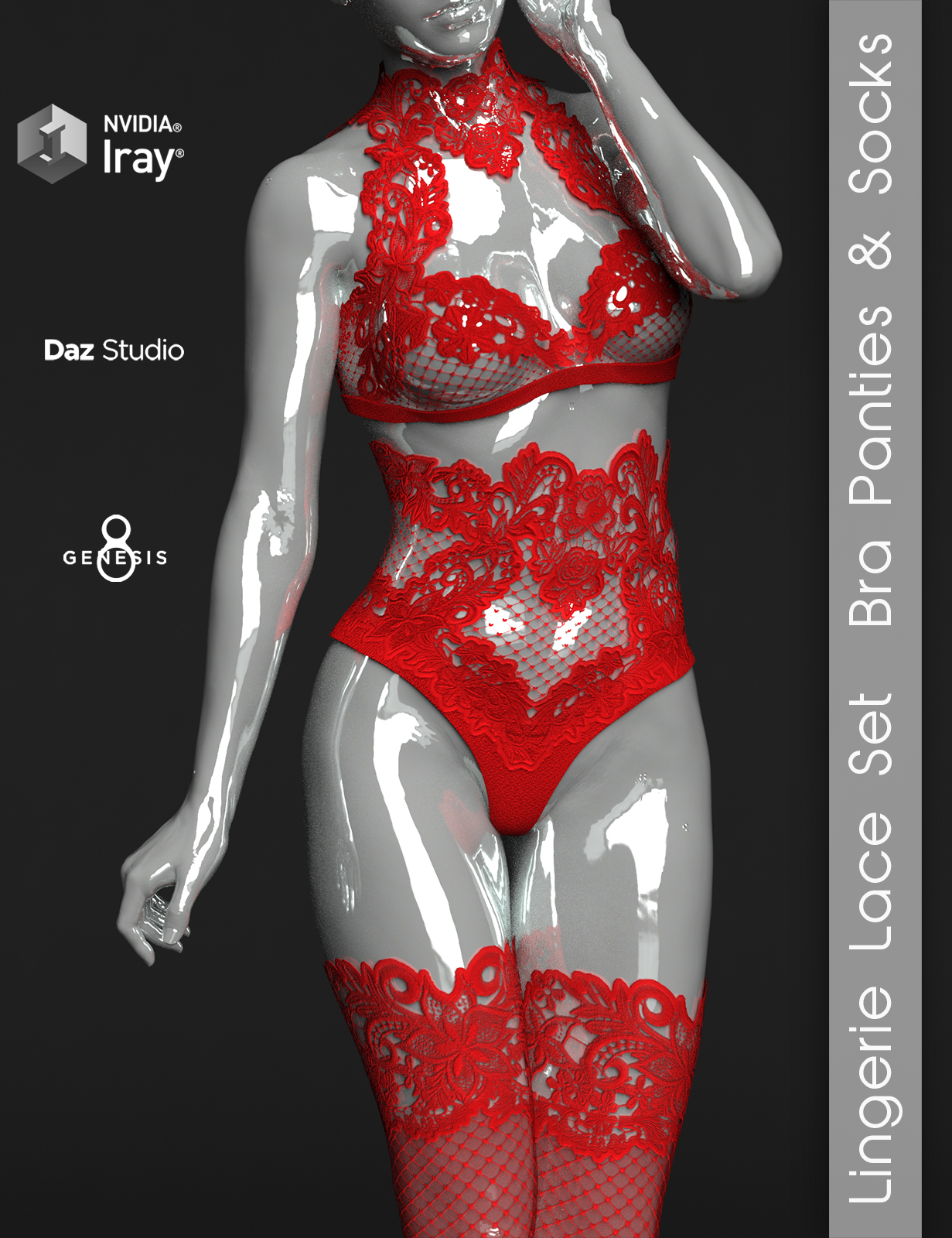 Lingerie Lace Set Bra Panties & Socks for G8.1 by N/A