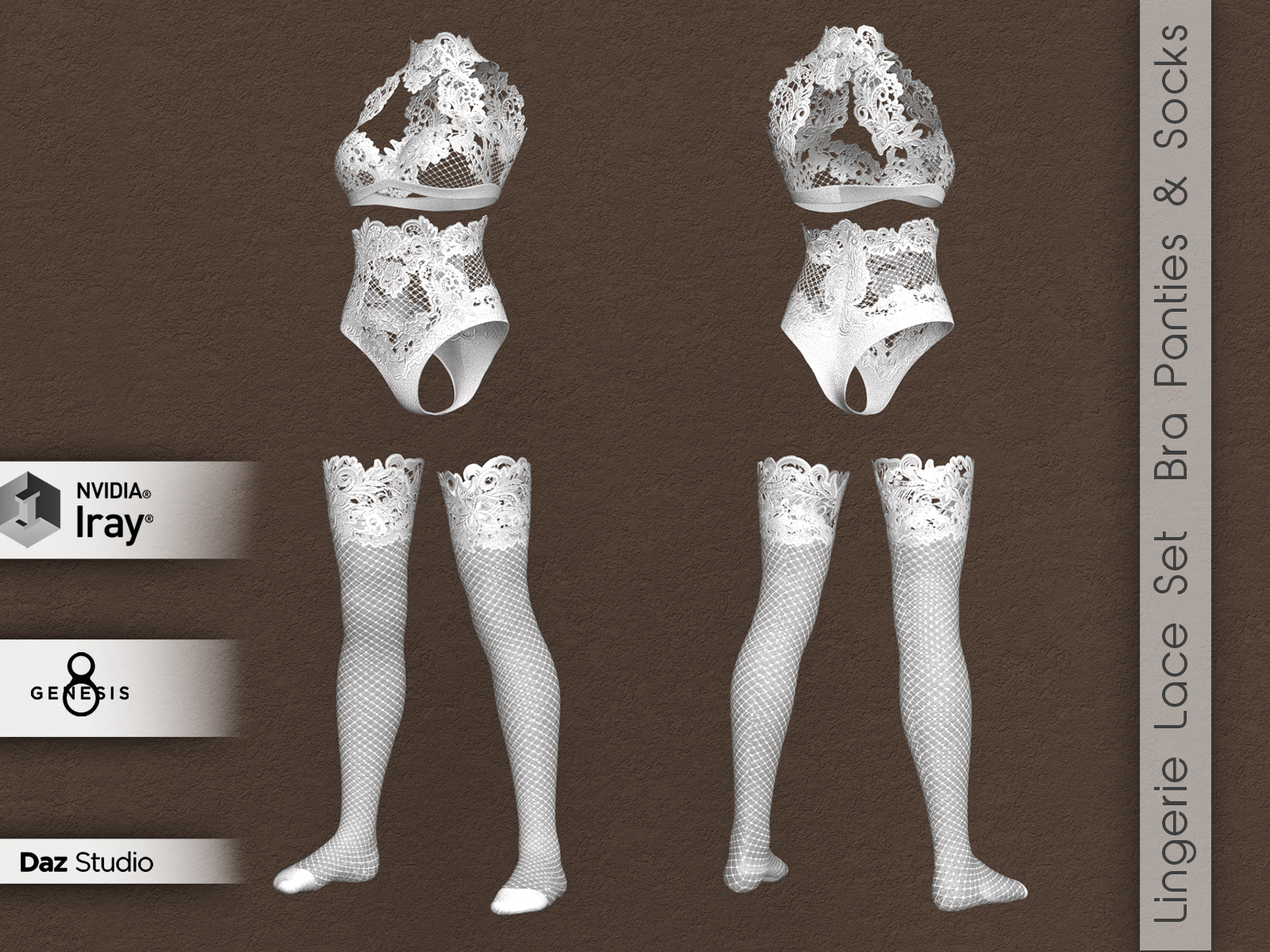 Lingerie Lace Set Bra Panties & Socks for G8.1 by N/A