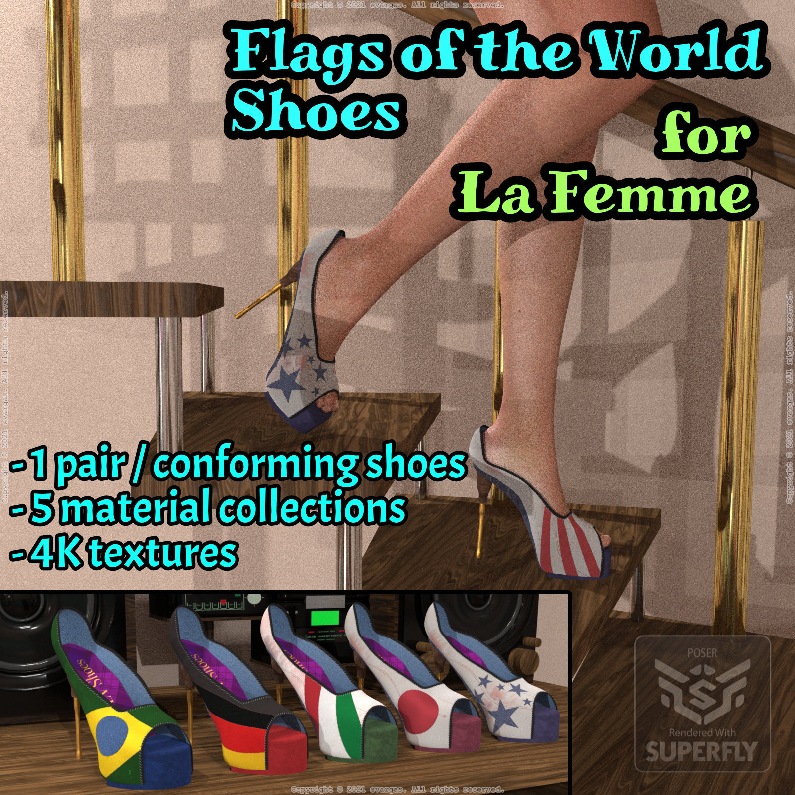 Flags of the world shoes by N/A