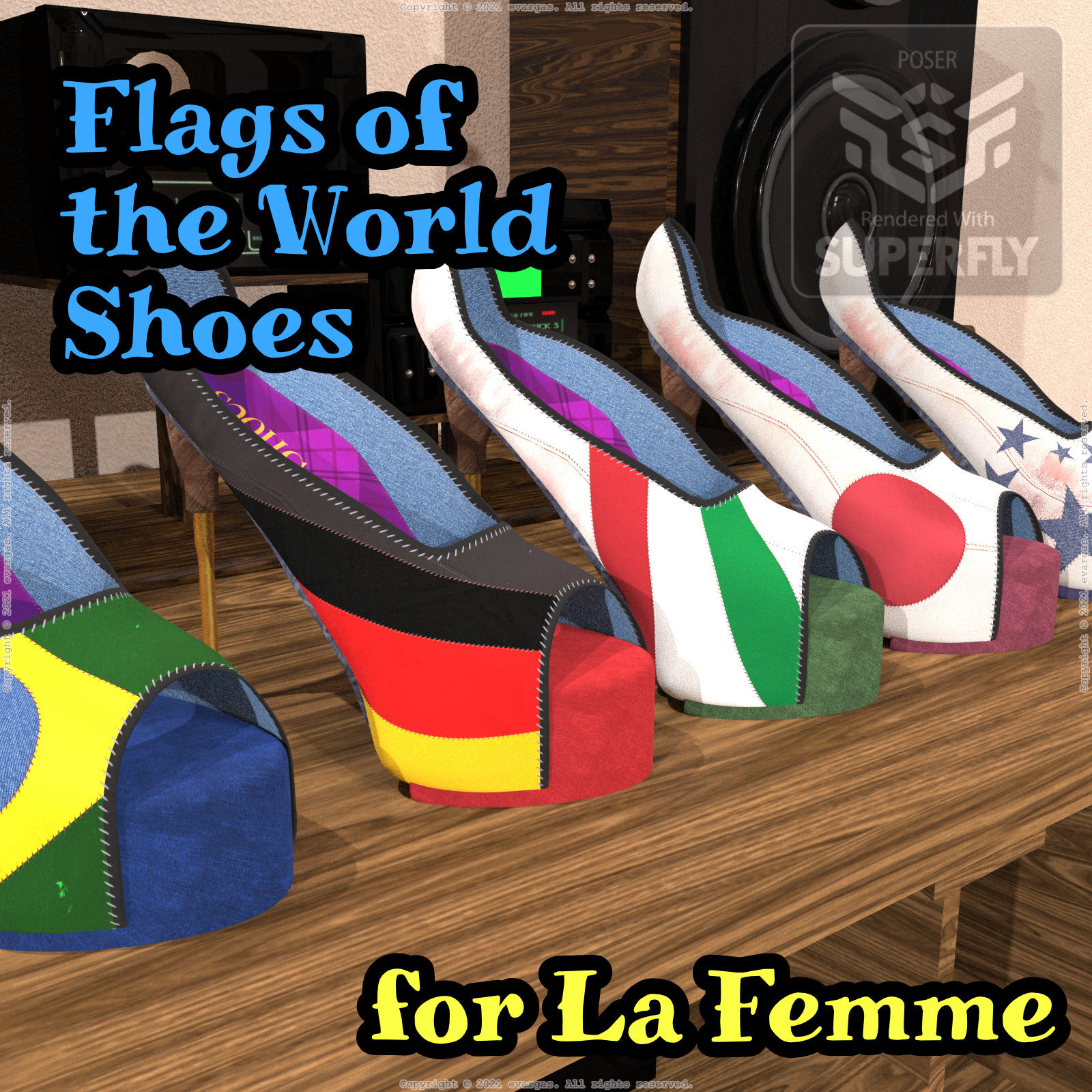 Flags of the world shoes by N/A