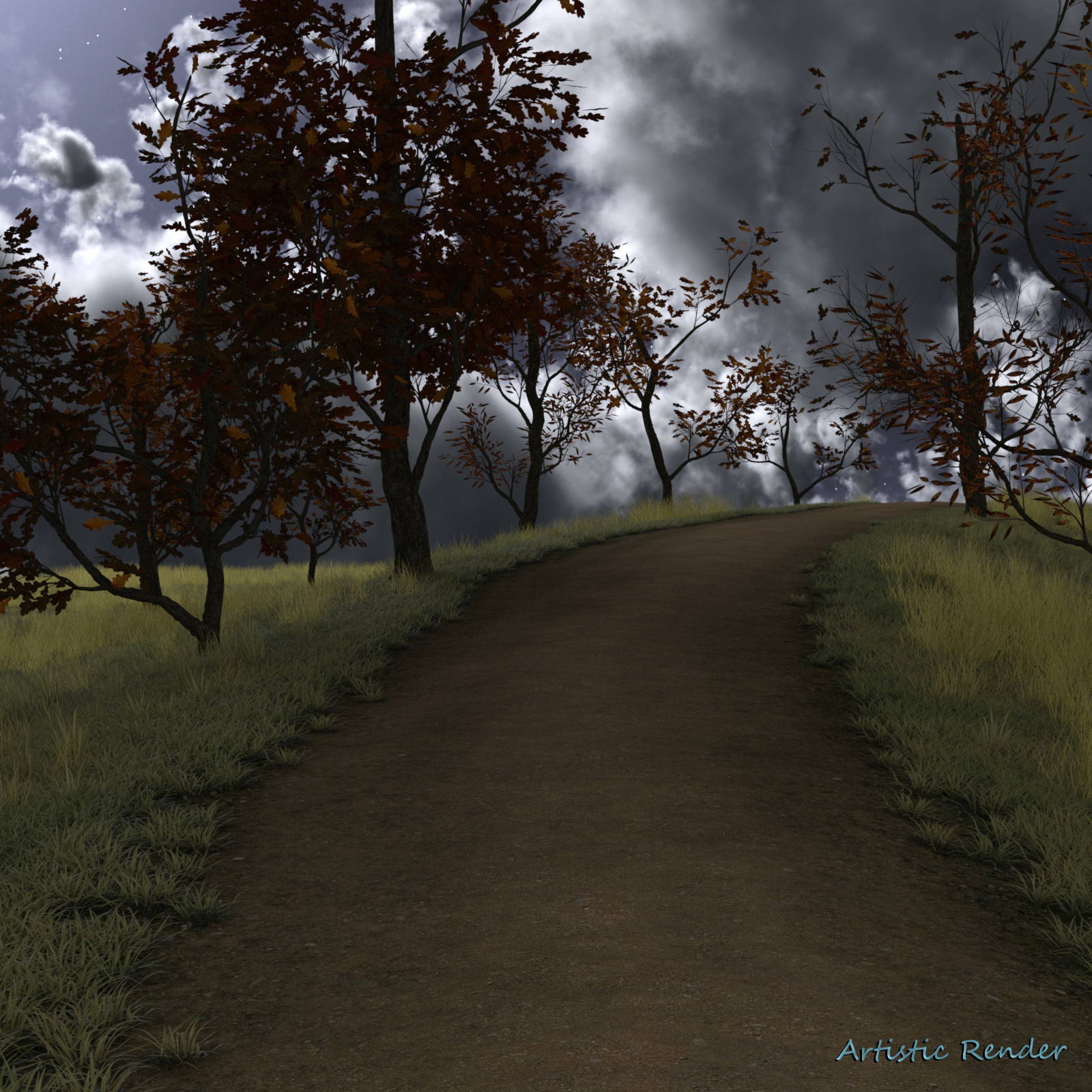 Fall Trees and Leaf Litter Props for Daz Studio Iray by N/A