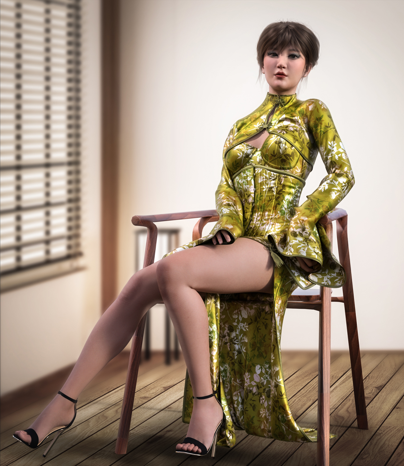 Midnight Kimono dforce outfit for Genesis 8 & 8.1 Female(s) by N/A