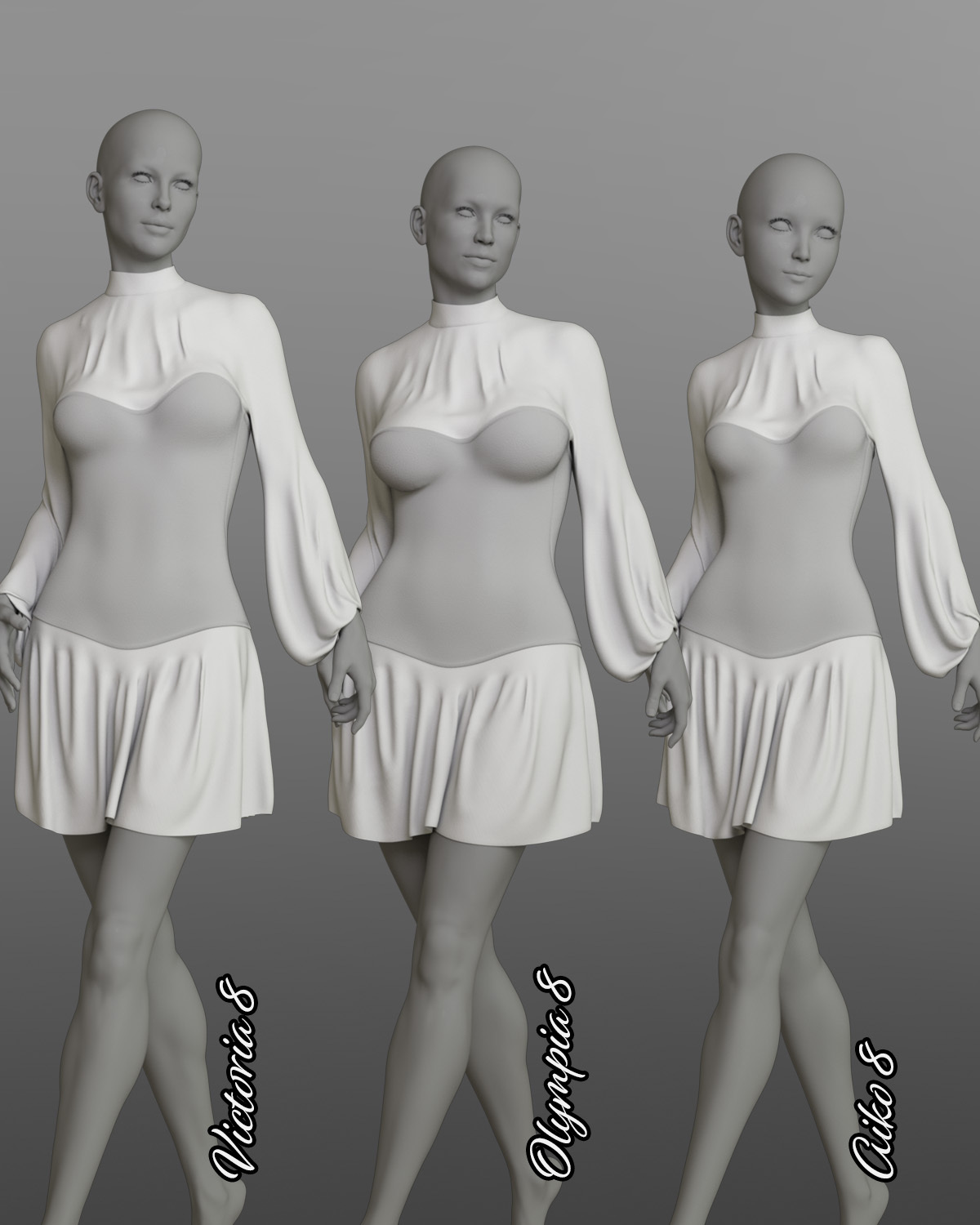 Voila dForce dress for Genesis 8 Females by N/A