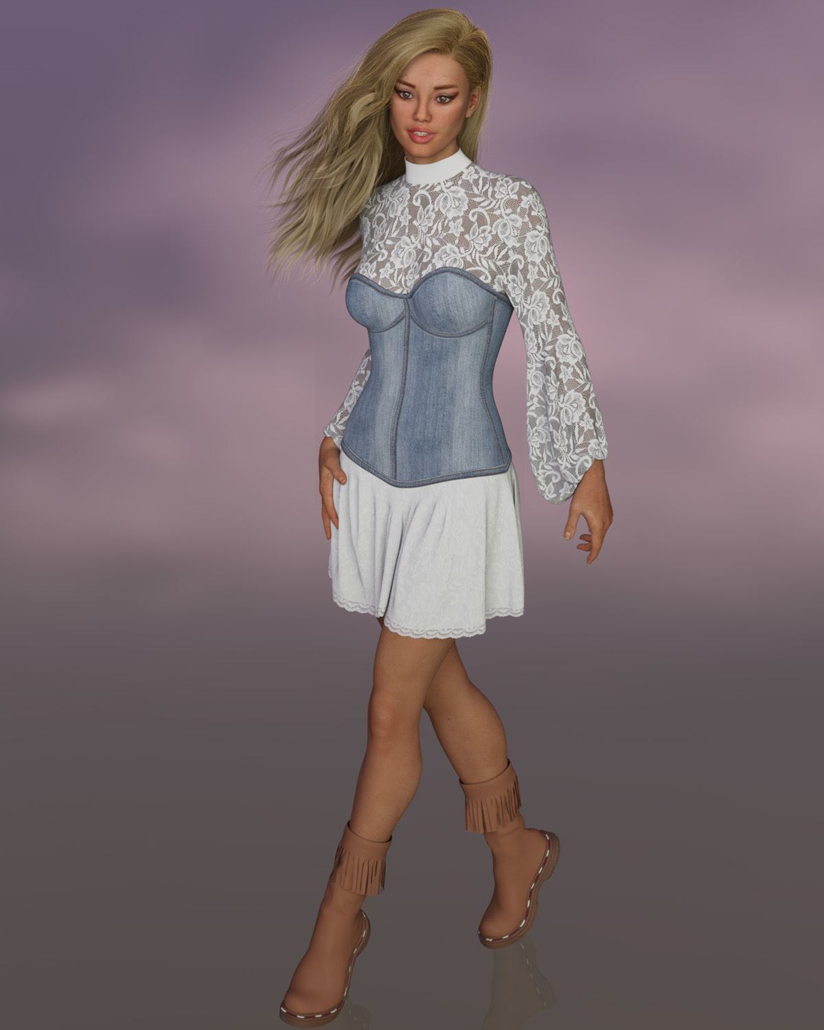 Voila dForce dress for Genesis 8 Females by N/A