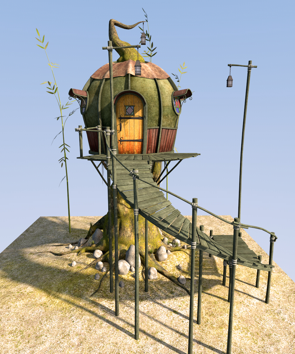Swamp Witch House for Poser by N/A