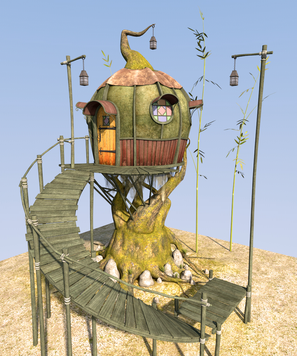 Swamp Witch House for Poser by N/A