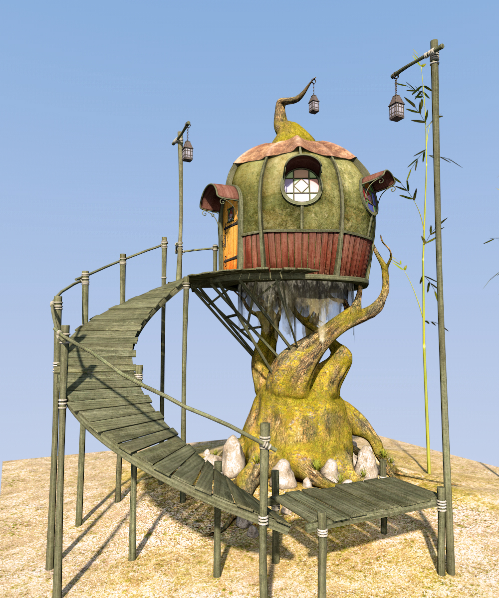 Swamp Witch House for Poser by N/A