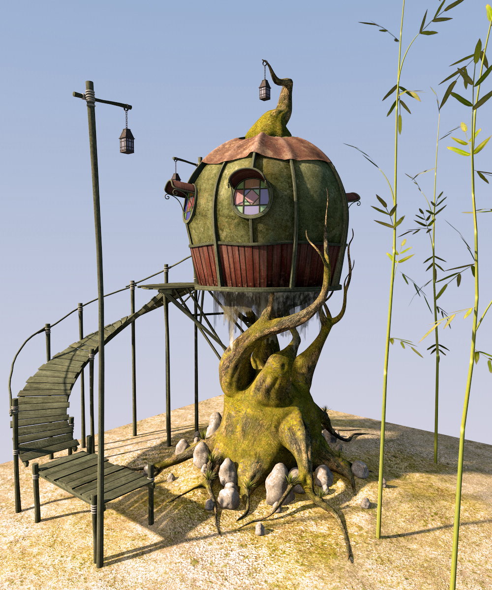 Swamp Witch House for Poser by N/A