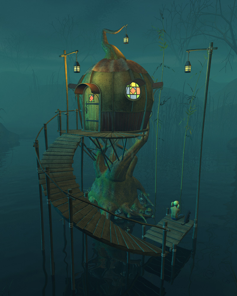 Swamp Witch House for Poser by N/A