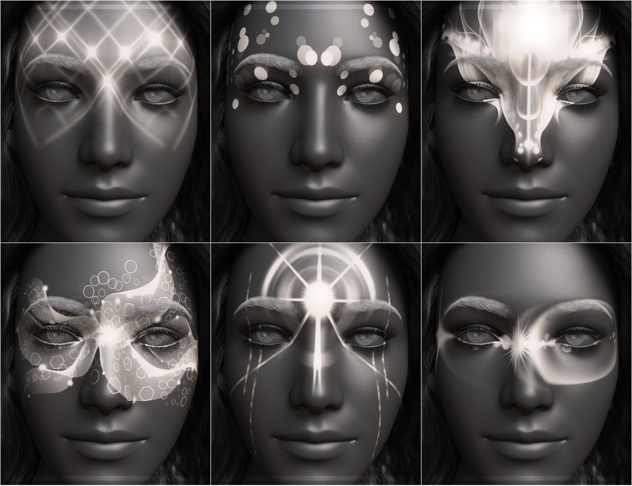 Art Deco Masks for Genesis 8 & Genesis 8.1 by N/A
