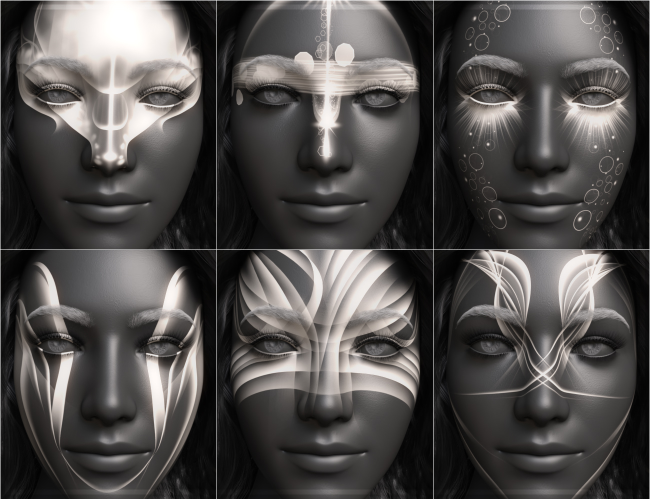 Art Deco Masks for Genesis 8 & Genesis 8.1 by N/A