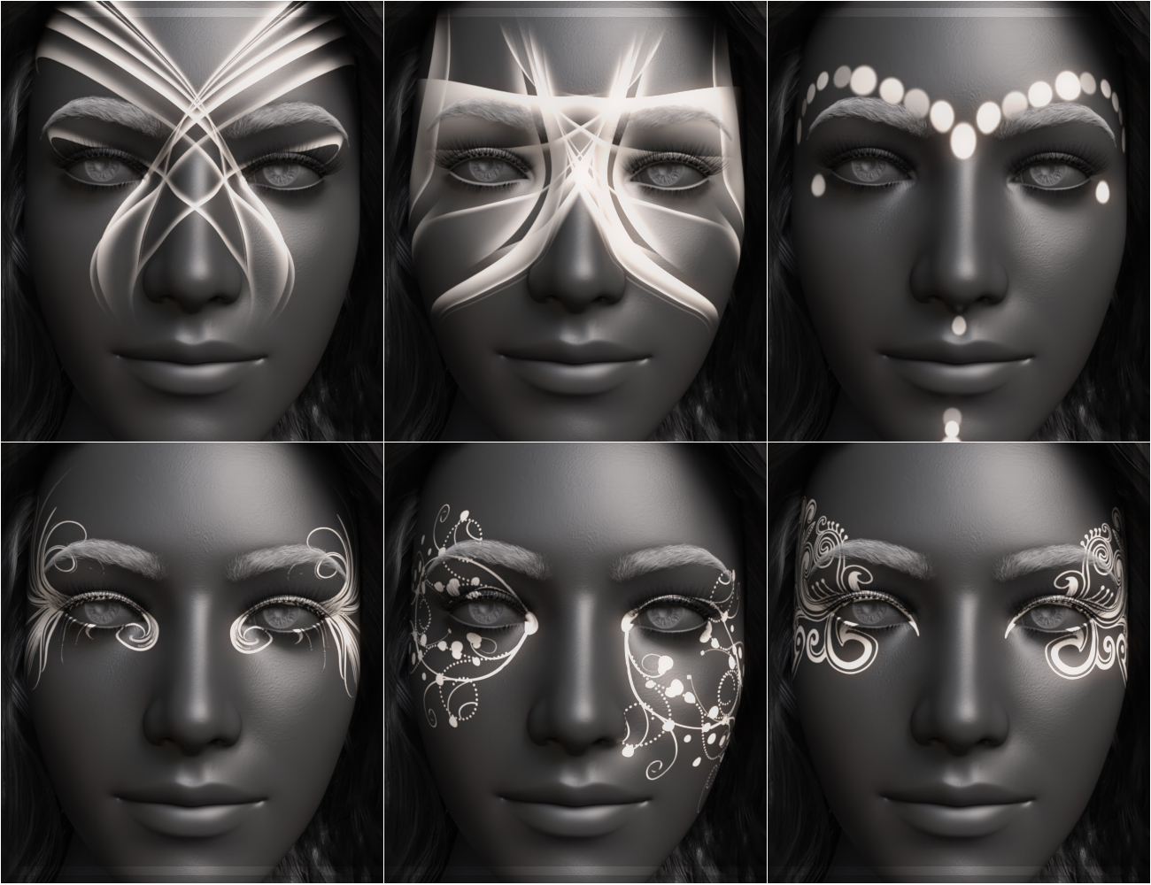 Art Deco Masks for Genesis 8 & Genesis 8.1 by N/A