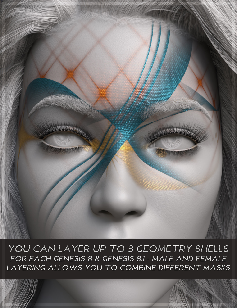 Art Deco Masks for Genesis 8 & Genesis 8.1 by N/A