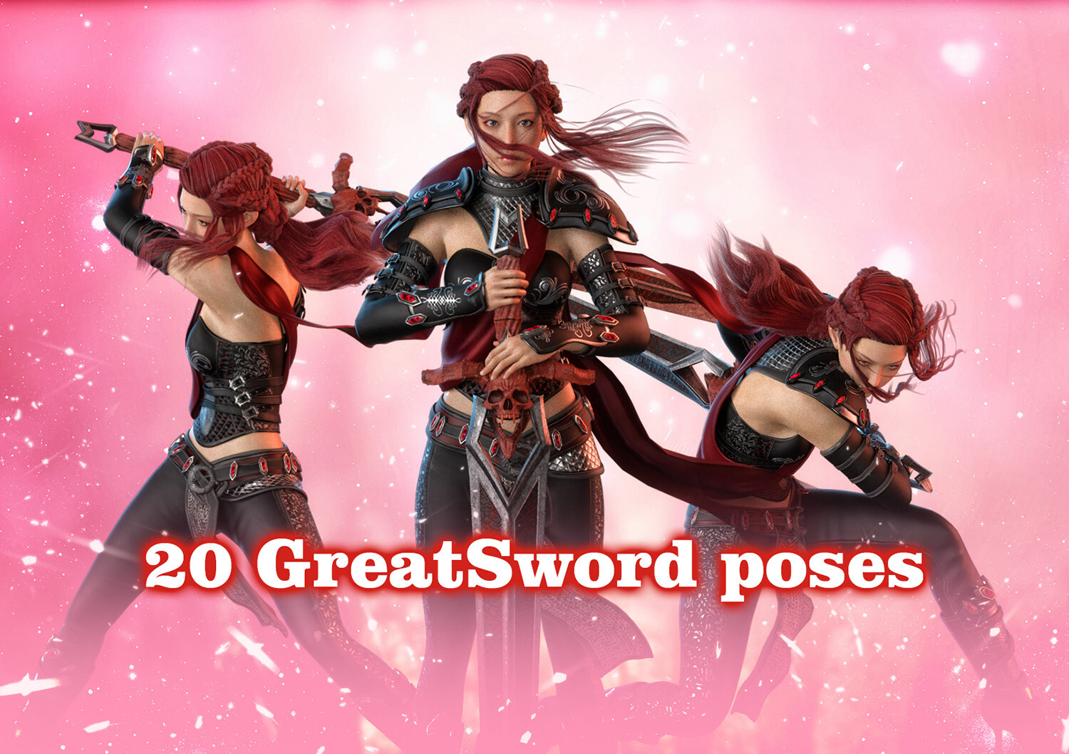 GreatSword poses for G8F by N/A