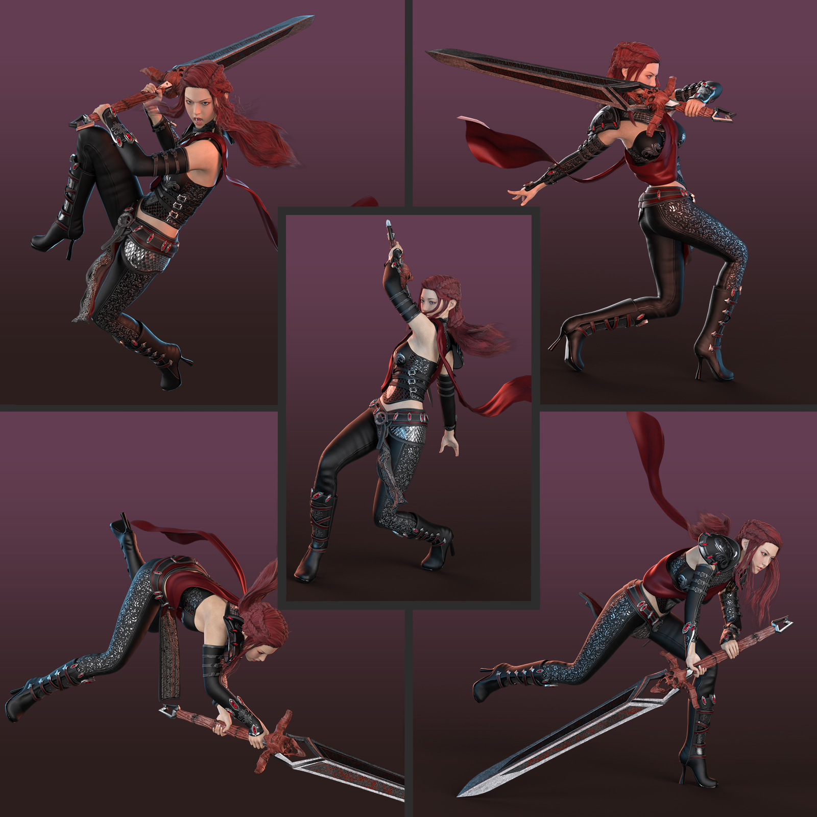 GreatSword poses for G8F by N/A