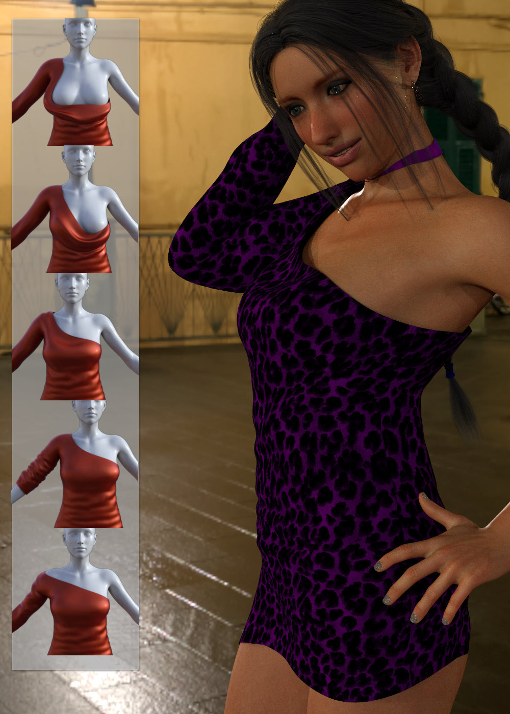 LeopardDress Outfit for Genesis 8 Female by N/A